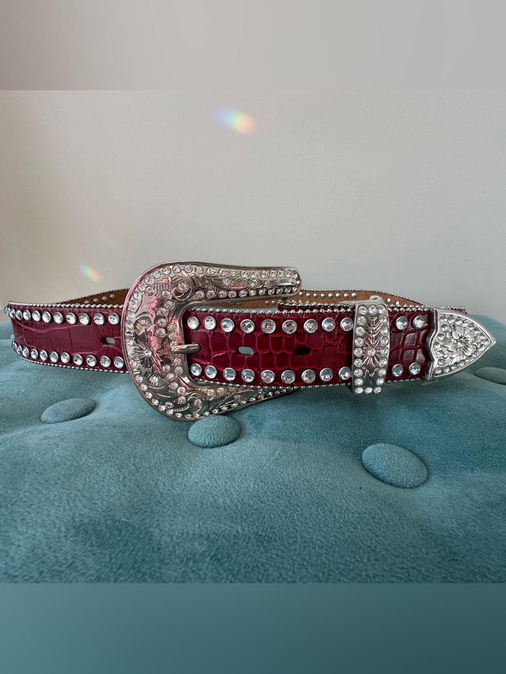 Blazin Roxx Red Rhinestone Western Concho Belt